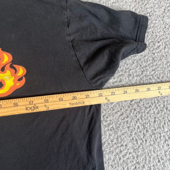 Ripndip Lord Nermal Devil Flames T-Shirt Mens Large Black Funny Parody Cartoon - Picture 6 of 6